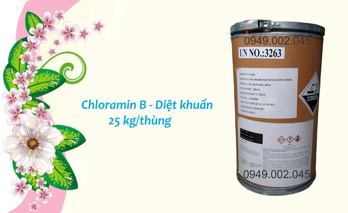 CHLORAMIN B - Khử trùng nước và dụng cụ trong ao nuôi thủy sản